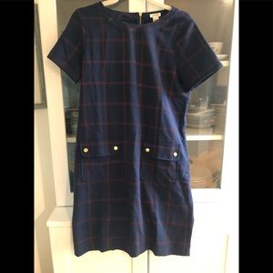 J Crew shift dress plaid size 4
